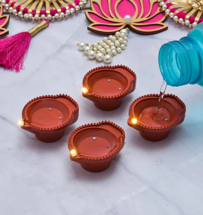 Waterproof LED Diya Lights (Pack Of 06)