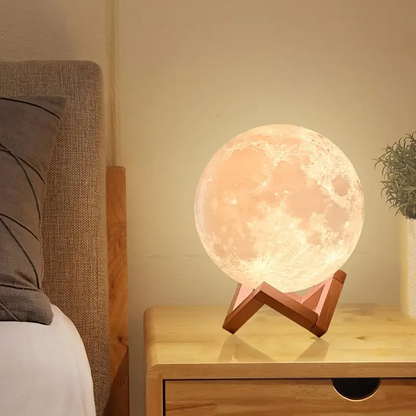 3D Moon Lamp with Stand for Bedroom