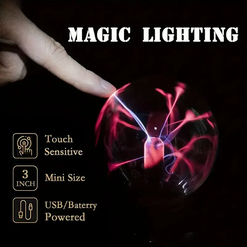 Plasma Lamp Plug-in Electric Ball Nebula Thunder Lightning