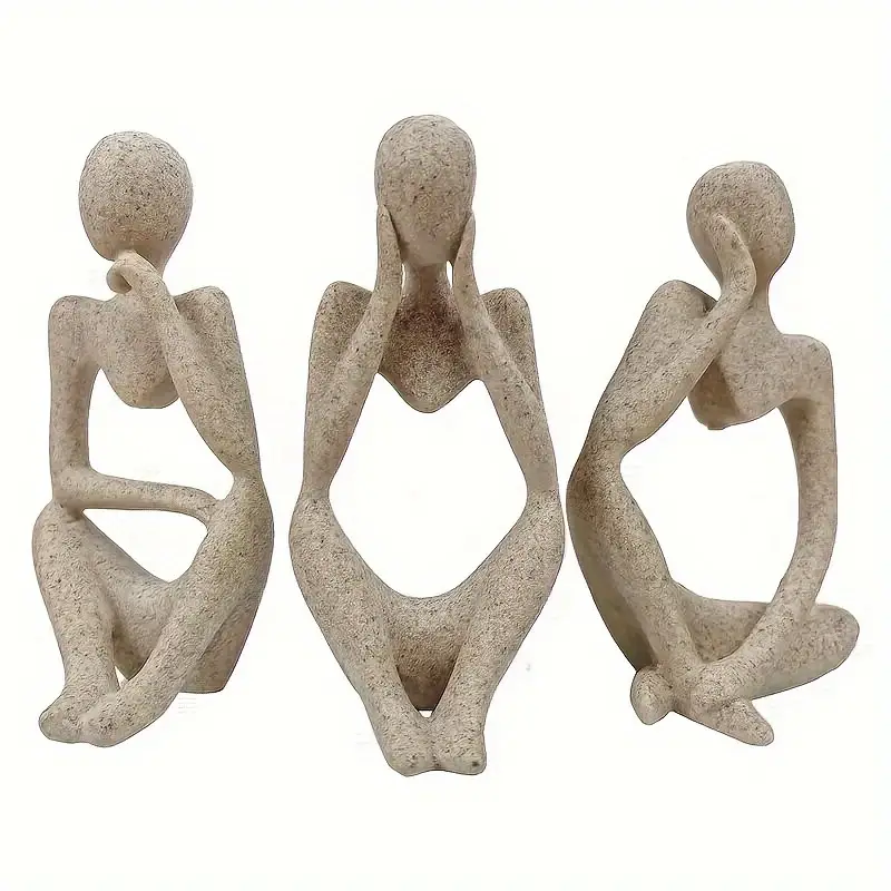 Statue Set Of 3 Modern Art Showpiece Sculpture Abstract