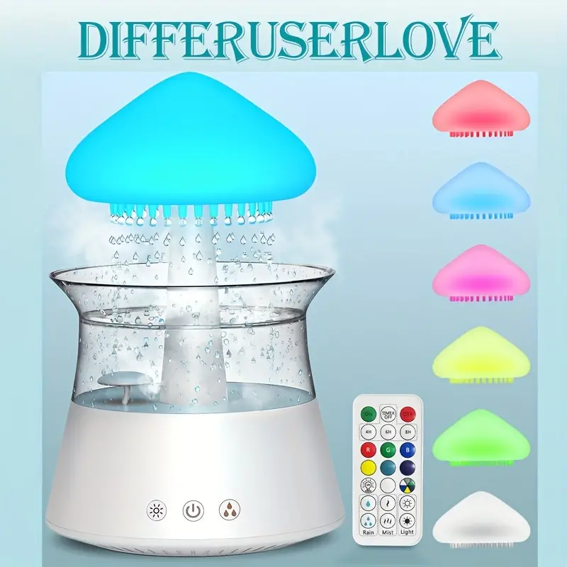 Rain Cloud Humidifier for Sleeping Relaxing Mood with 7 Colors