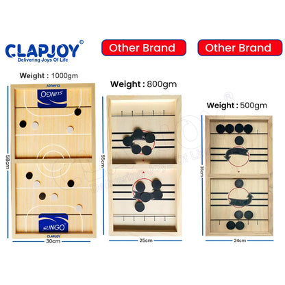 Fastest Finger First Board Game for Adults & Kids Wooden String Hockey Game Sling Puck Board Hockey Toy Perfect for Family Entertainment, Birthday Party