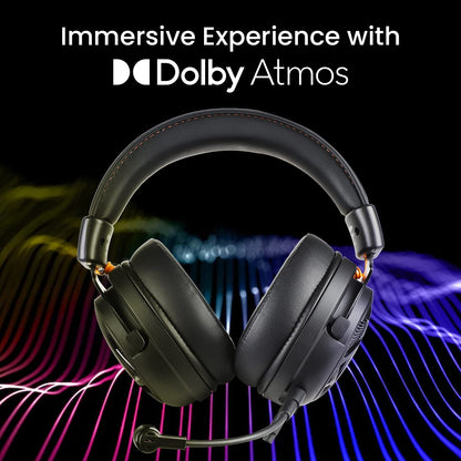 Neutrino Gaming Headset with Dolby Atmos, ENC Microphone, Tri-Input,