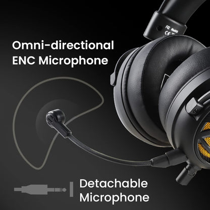 Neutrino Gaming Headset with Dolby Atmos, ENC Microphone, Tri-Input,