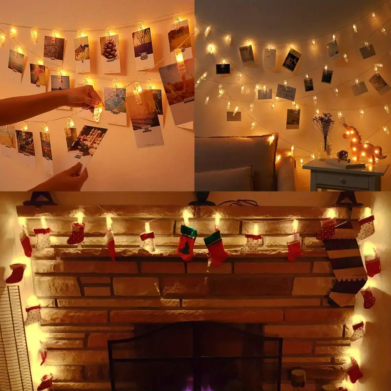 Party Photo Clip LED String Lights for Decoration-Set of 14 (Pack of 2)