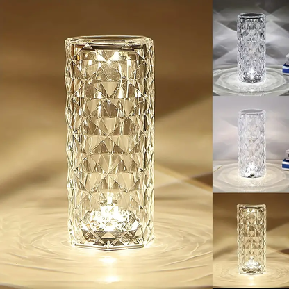 Crystal Lamp,16 Color Changing Rose Crystal Diamond Table Lamp