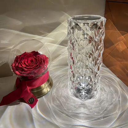 Crystal Lamp,16 Color Changing Rose Crystal Diamond Table Lamp