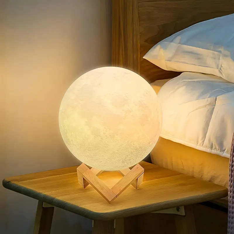 3D Moon Lamp with Stand for Bedroom