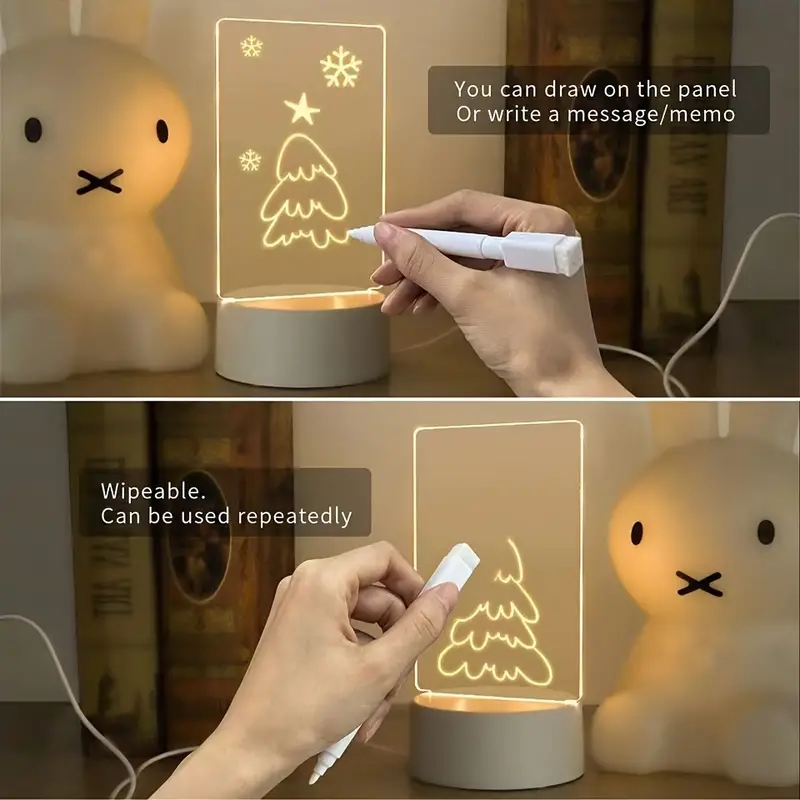 Message Note Board Led Night Holiday Light Decorative Lamp