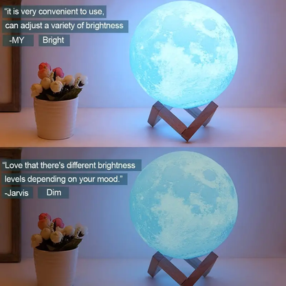 3D Moon Lamp with Stand for Bedroom