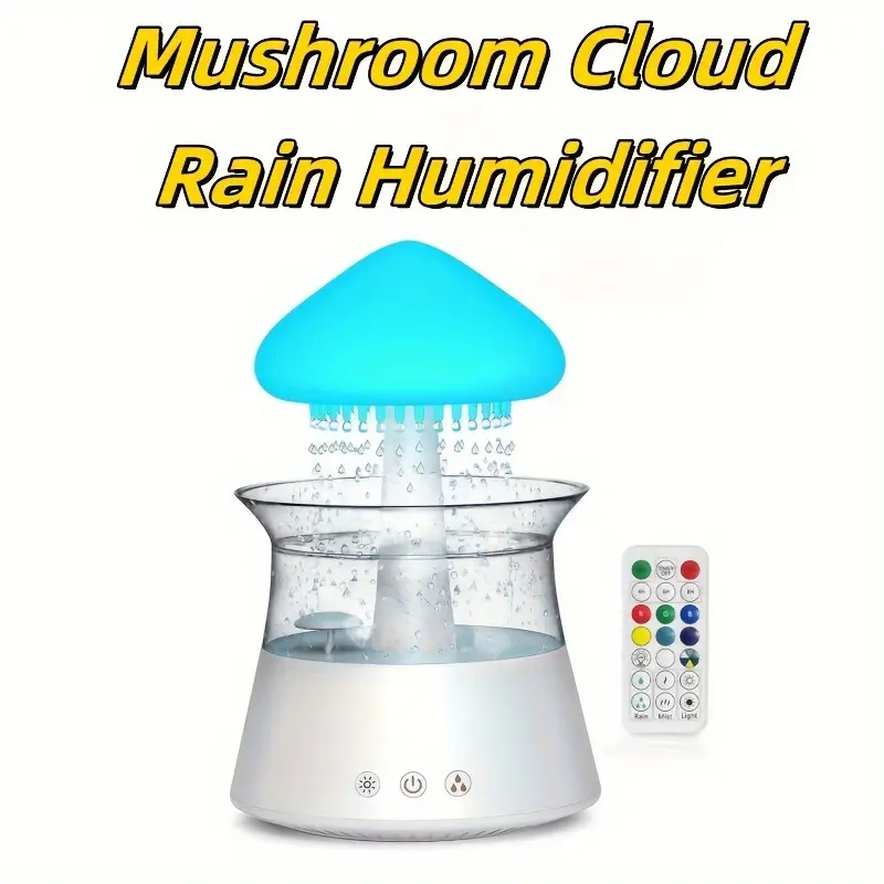 Rain Cloud Humidifier for Sleeping Relaxing Mood with 7 Colors