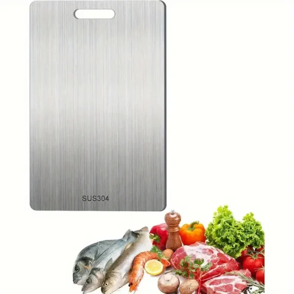 Premium Stainless Steel Heavy-Duty Chopping Board