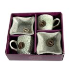 Ceramic Tea & Coffee Mug Set with Snack