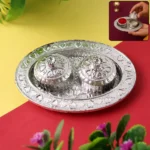 Oval-Shaped Special Puja Thali for Diwali